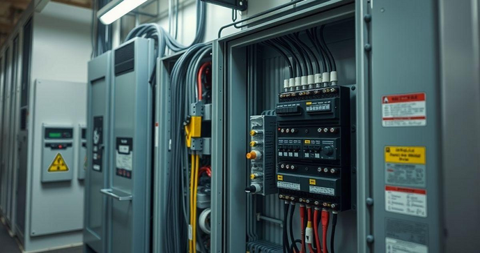 Montagem de Quadro de Distribuição de Energia Simplificada